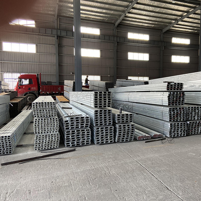 Perfil de viga em U de aço longo galvanizado canal C 80*43*5mm Q235 Q345 Material