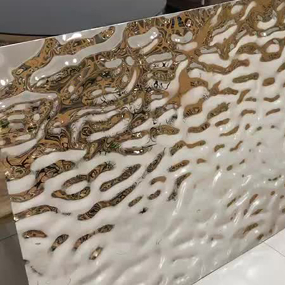 Espelho carimbado de aço inoxidável estirado a frio 0.1mm da folha da ondinha 0.5mm 1mm para o teto