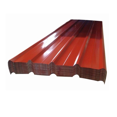 40g vermelho galvanizou o painel ondulado de aço 120cm AISI do telhado
