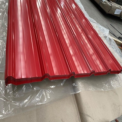 PPGI galvanizou metal ondulado que telha 0.02mm DX51D ASTM