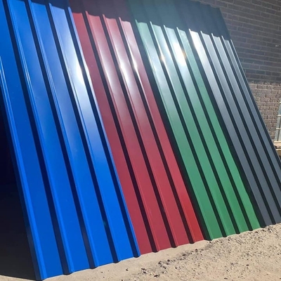 PPGI galvanizou metal ondulado que telha 0.02mm DX51D ASTM