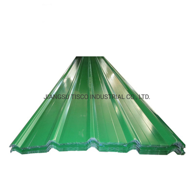 S220GD verdes colorem folhas telhando revestidas da folha 8ft do telhado do soldado